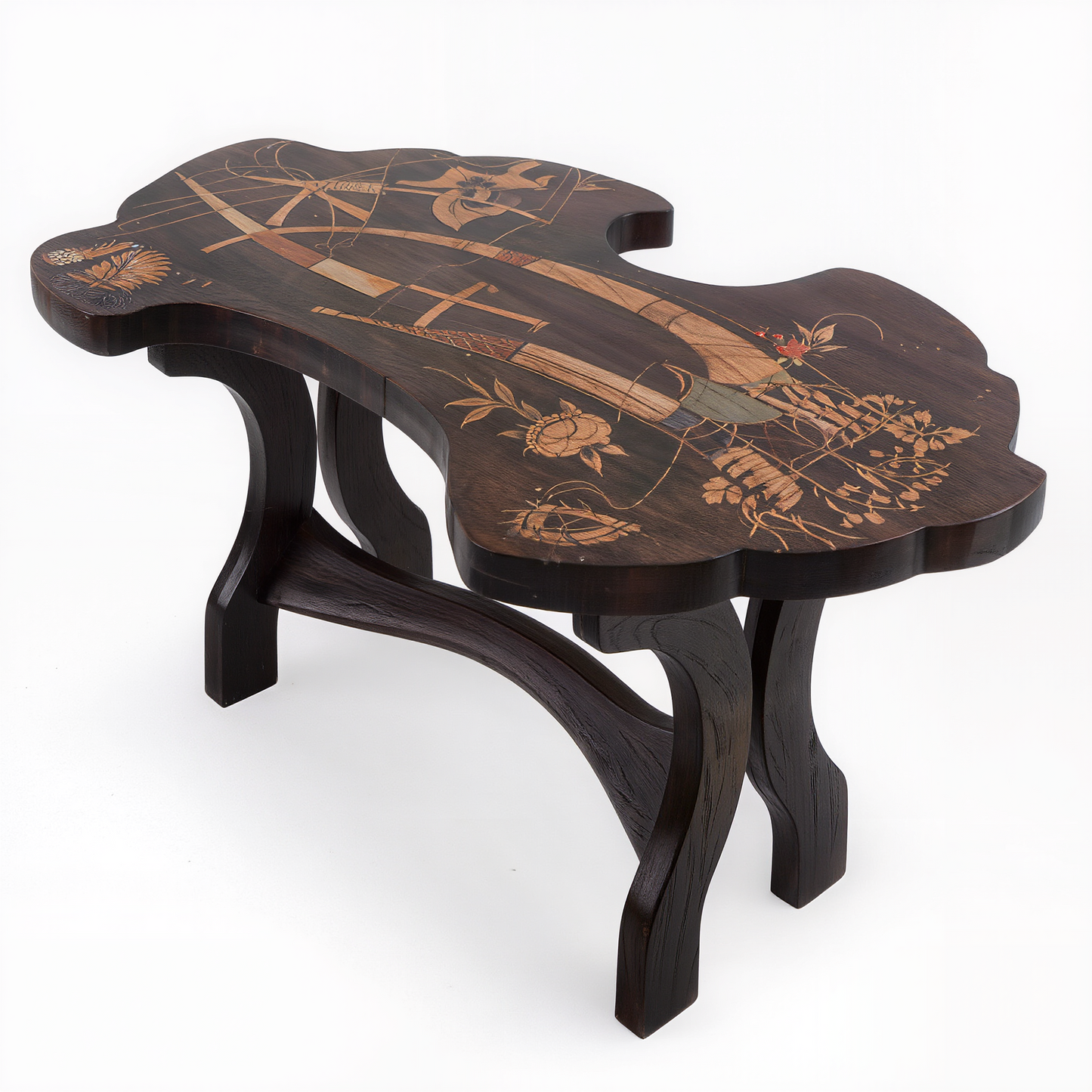 Handcrafted Artistic Inlay Coffee Table