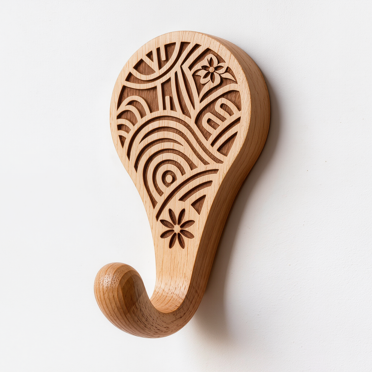 Carved Wooden Wall Hook