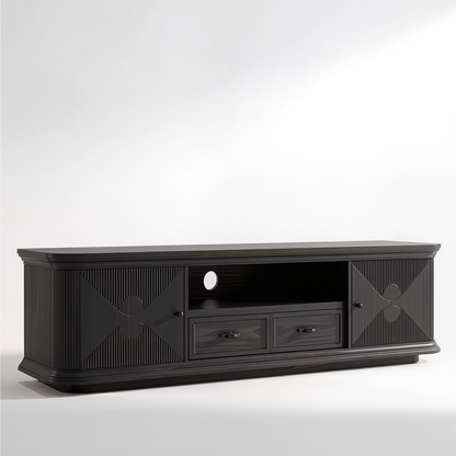 Modern Black Media Console
