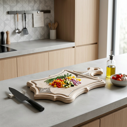 Ornate Leaf Serving Board