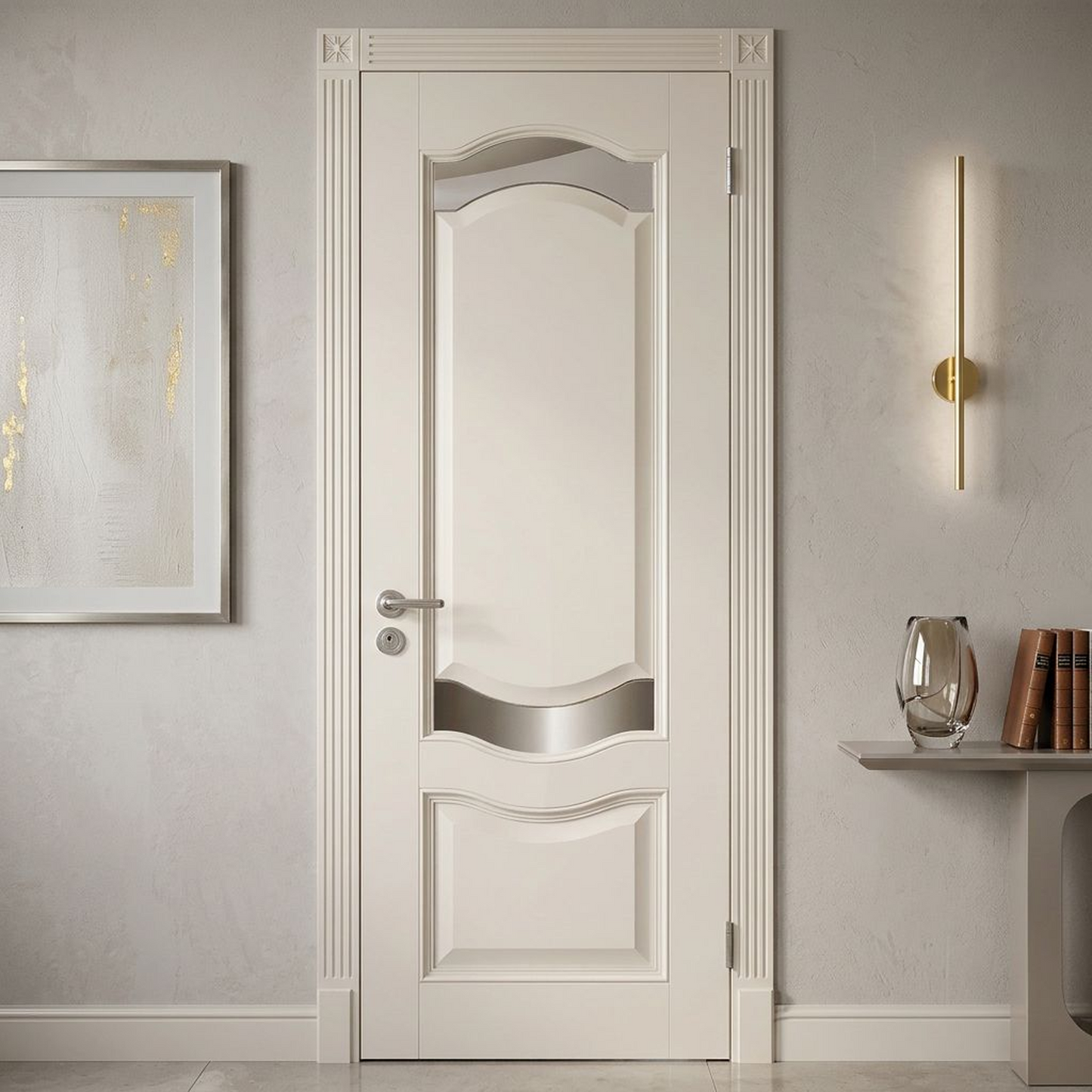 Classic Interior Door with Decorative Panels
