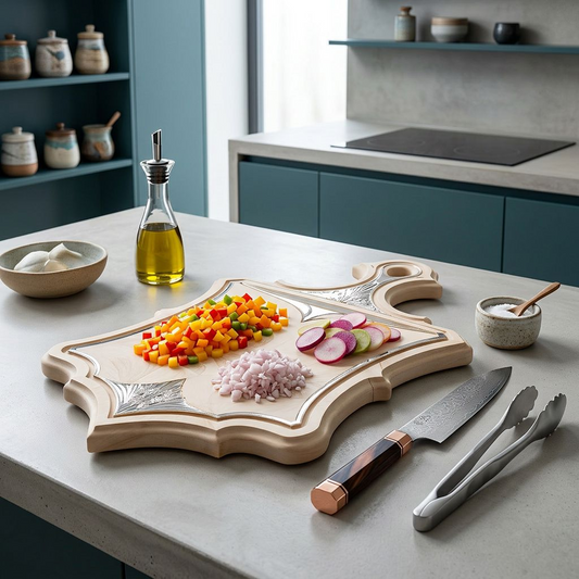 Ornate Leaf Serving Board