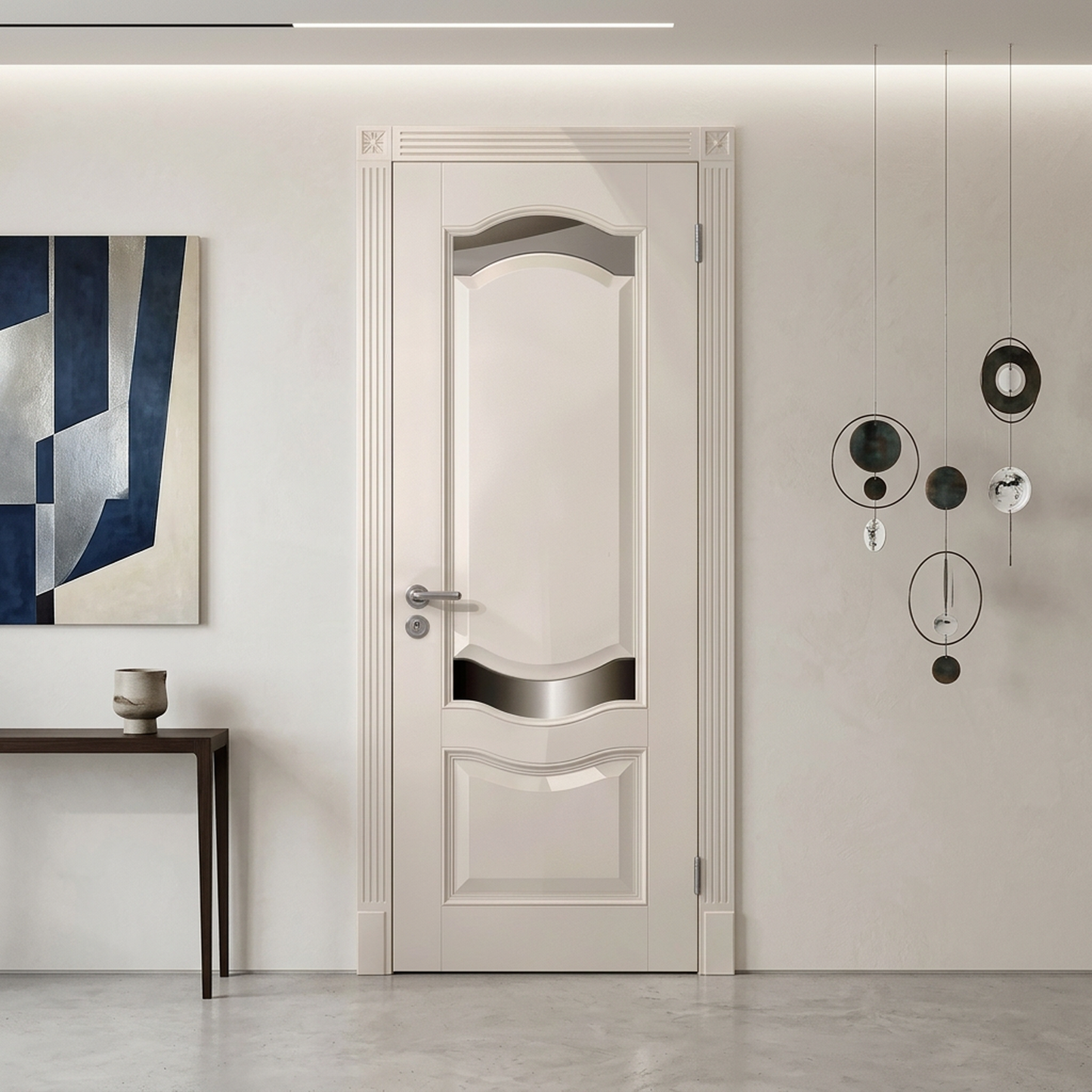 Classic Interior Door with Decorative Panels