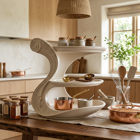 Spiral Elegance Tiered Display Stand