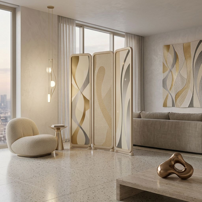 Modern Art Deco Folding Screen