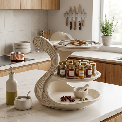 Spiral Elegance Tiered Display Stand