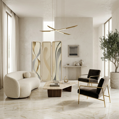 Modern Art Deco Folding Screen