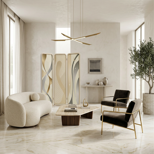 Modern Art Deco Folding Screen