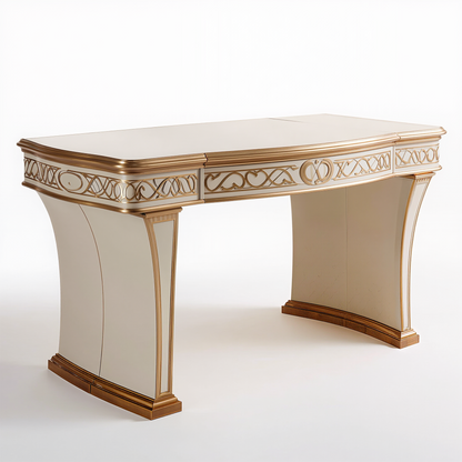 Luxury Gold-Accented Writing Desk
