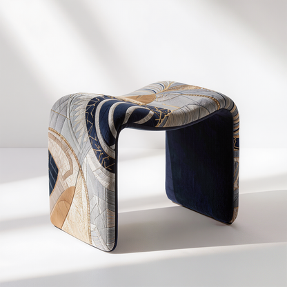 Artistic Upholstered Accent Stool