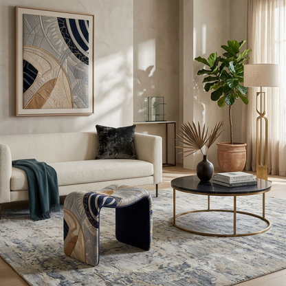 Artistic Upholstered Accent Stool