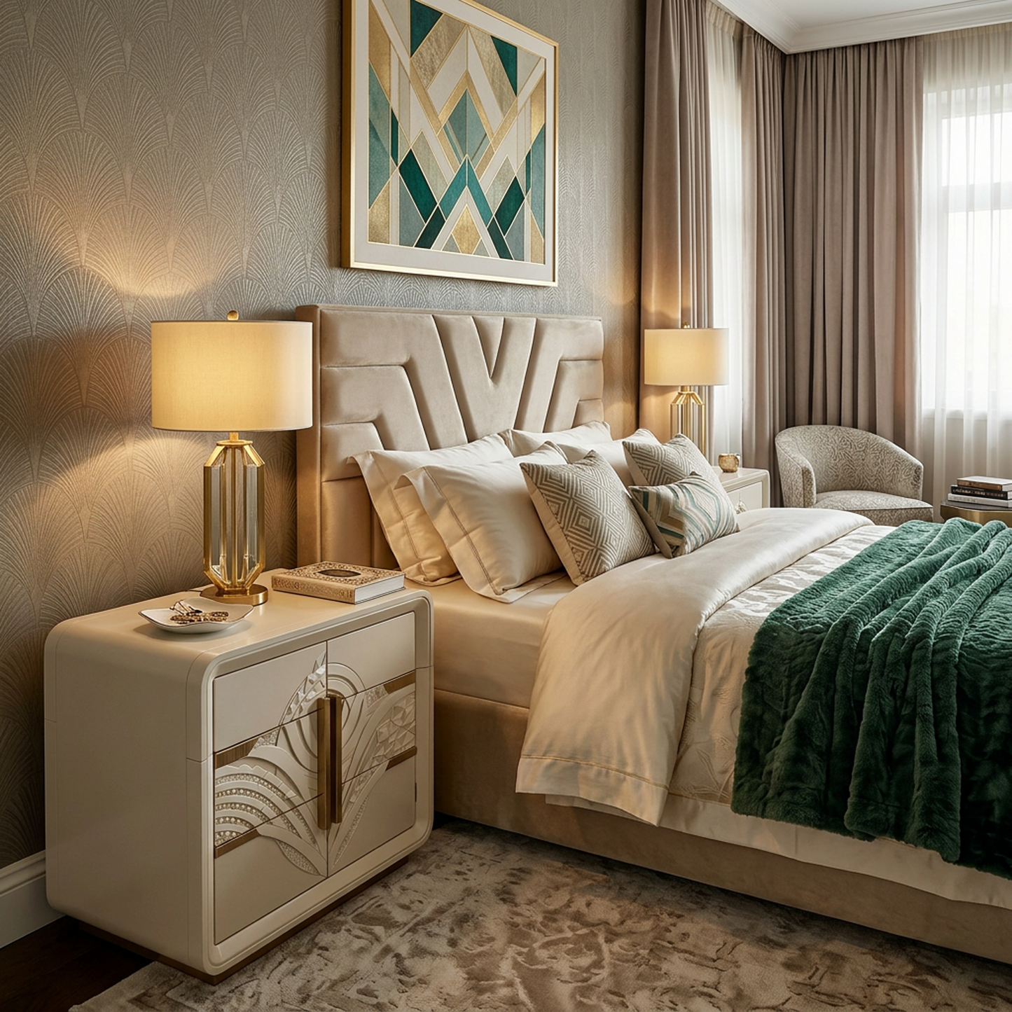 Art Deco-Inspired Storage Cabinet