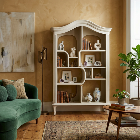 Vintage-Inspired Arched Display Shelf